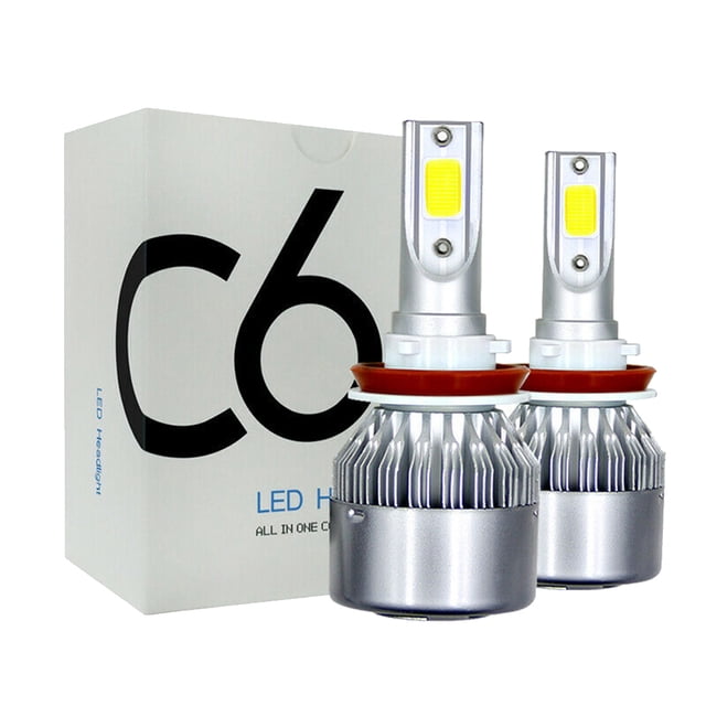 1PC Faro LED Para Coche C6 H4 H7 H11 9012 9004 De Haz Bajo Y Alto-1pcs YD huangjie unisex