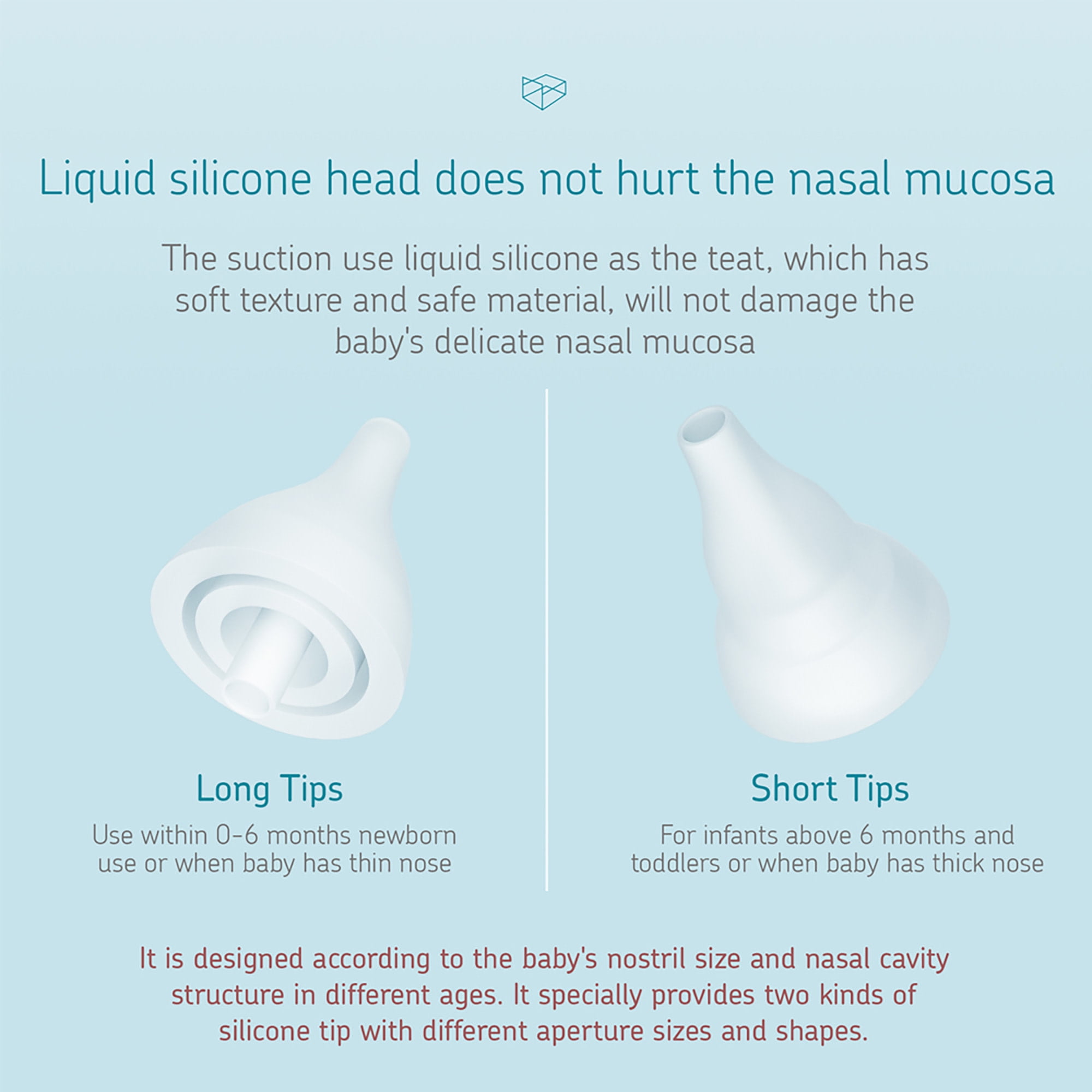 Little Martin's: Baby Electric Nasal Aspirator - Blue - Clears Congestion, Removes Mucus, Gentle & Quick, Silicone Tip, Waterproof, Infant-Kids-Adult