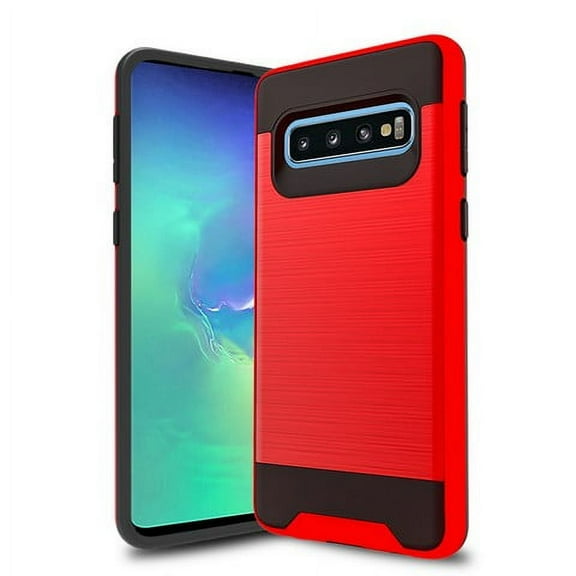 Samsung Galaxy S10 Phone Case, 2-Piece Style Hybrid Shockproof Hard Case Cover with Hybird Shockproof-Sliver