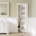 thumbnail image 2 of 28" X 80" Interior Frosted Glass Pantry Door Slab Solid Manufacture Wood White Standard Door For French Doors 80''H/96H'', 2 of 7