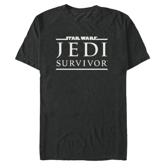 Star Wars Jedi: Survivor Cal Kestis Game Title Logo - Short Sleeve Blended T-Shirt for Adults - Customized-Dark Heather