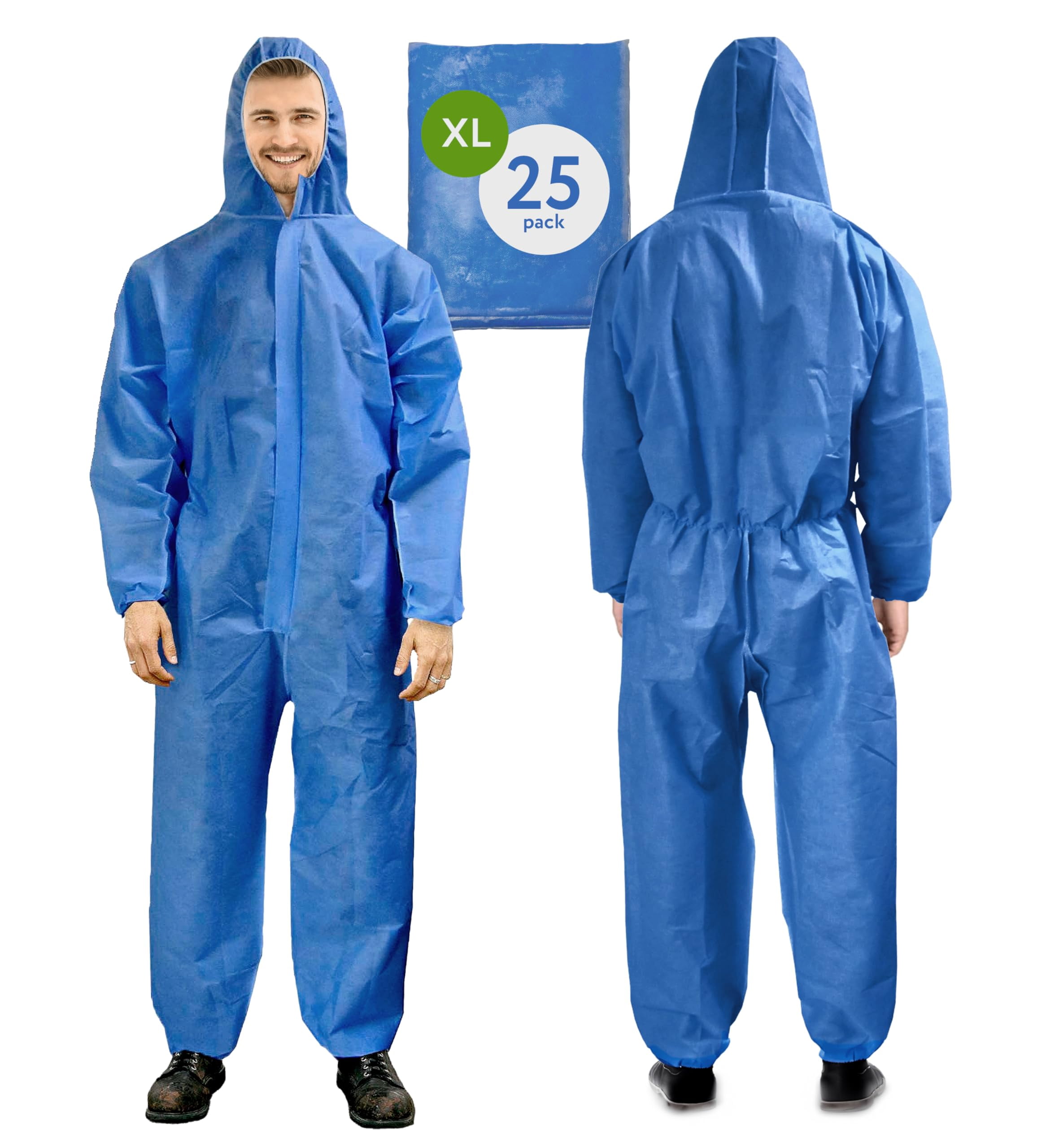 Disposable Coveralls SMS Polypropylene Water-Resistant Blue X