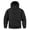 Black, variant on Men Anorak Jacket Half Zip Up Hood Regular Fit Waterproof Mesh Lined Fabric Snap Placket Front Kangaroo Zip Pocket Cuffs Drawstring Hem For Hiking Wear