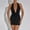 Black, variant on Oplxuo Women's Sequin Halter Bodycon Mini Dress, Sexy Deep V Neck Draped Front Open Back Cocktail Party Dresses