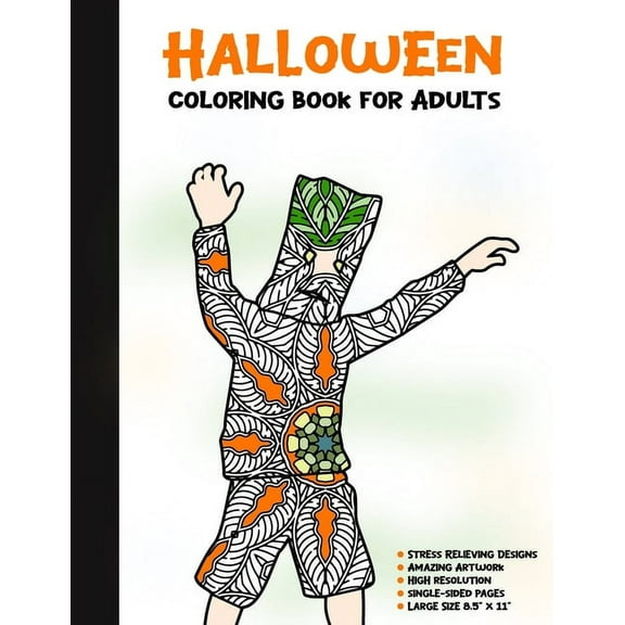 Spooky House: Halloween Coloring Book for Adults: 50 Halloween Illustrations Printed On One Side, Safe For Markers - Fun Craft Activity Gift - Stress Relieving Designs (Paperback)