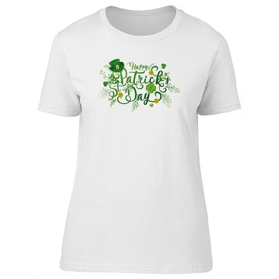 St Patricks, Happy Day T-Shirt Women -Image by Shutterstock, Female Medium