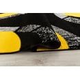 thumbnail image 3 of Oxford Collection Rugs - Yellow, Grey, Black, Retro Abstract Design Premium Soft Area Rug (5'1" x 7'2" Rug Size), 3 of 5