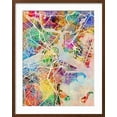 thumbnail image 2 of Art.com Boston Massachusetts City Street Map Art Print by Michael Tompsett, Brown Frame Wall Art, 23" x 29", 2 of 5