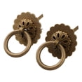 thumbnail image 5 of 2pcs Vintage Handle Mini Handle Pulls Antique Copper Cabinet Ring Handles Brass Drawer Pulls Door Knobs Furniture Hardware, 5 of 6