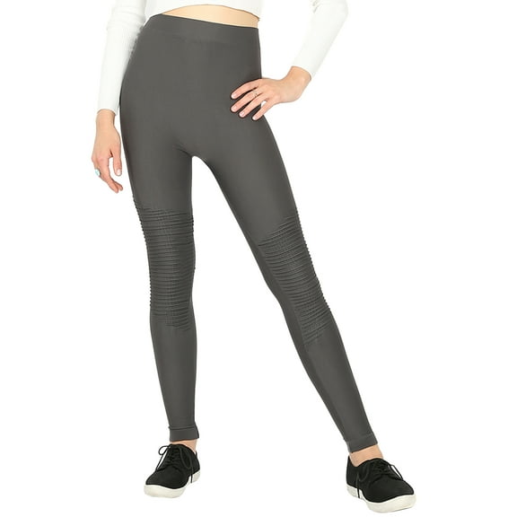 Women's High-Waist Fitness Seamless Moto Leggings
