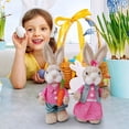 thumbnail image 4 of OEFNTAC Easter Bunny Couple Figurines Handcrafted Straw Standing Tabletop Figurine Home Decor Romantic Kids Gift Spring Ornaments Centerpiece Bunny Figures, 4 of 6