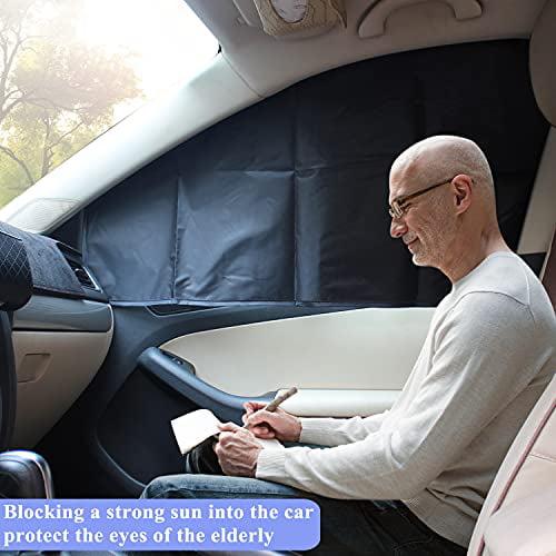 ZATOOTO Side Window Sunshades for Car Mesh Back-2 2 Pcs Back Mesh Black Sun Shades for Baby Women Men Foldable Upgraded Version of Magnetic Car Curtains 