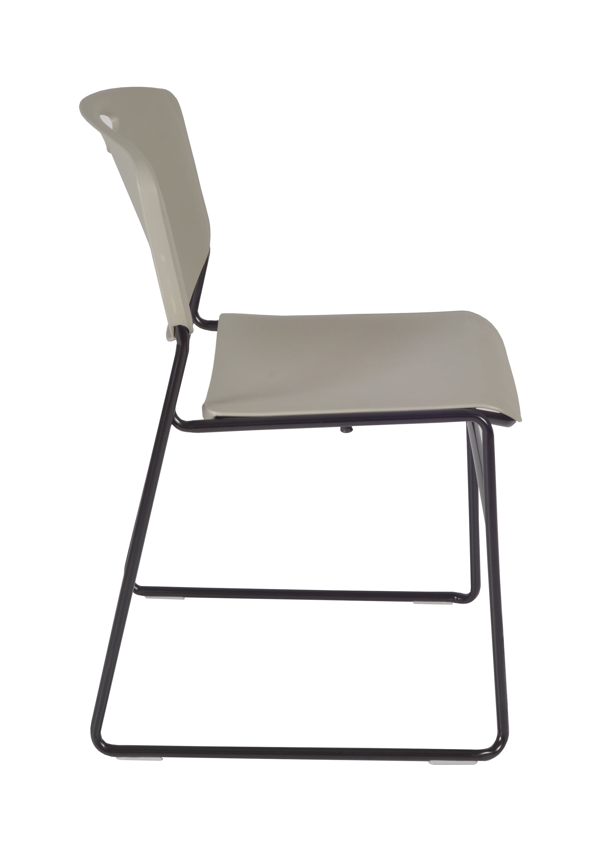 84" x 24" Flip Top Mobile Training Table with Modesty Panel- Grey and 3 Zeng Stack Chairs- Grey