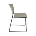 thumbnail image 5 of Regency Kahlo 48 in. Round Breakroom Table- Ash Grey Top, Chrome Base & 4 Zeng Stack Chairs- Grey, 5 of 8