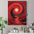 thumbnail image 4 of Impressionist Moon Wave Oil Painting Canvas Print Bar Decor, 4 of 8