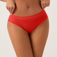thumbnail image 3 of Lunuaoe Women's Seamless Cotton Bikini Briefs, Low-Mid Waist Solid Color Underwear, Thin Breathable Panties, 3 of 5