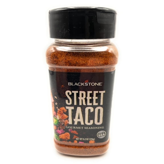 Street Taco Gourmet Seasoning, Flavorful Rub for Burgers, Steaks, Chicken, Seafood, and More, Blackstone – 6.2oz, Pack of 1