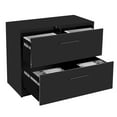 thumbnail image 5 of Black Wood Chest Cabinet, SEGMART 35" x 17.7" x 28'' Durable MDF Wood Chest Cabinet with Aluminum Alloy Handles, Simple Office Furniture Chest of Drawers for Closet to Storing File, Cosmetic, S1523, 5 of 7