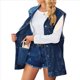 thumbnail image 2 of Chaleco Vaquero para Mujer, de Gran Tamaño, Sin Mangas, con Botones y Chaqueta Vaquera Azul Oscuro S, 2 of 10