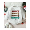 thumbnail image 2 of Qmyliery Baby Girls Boys Autumn Casual Romper Gray Long Sleeve O Neck Letter Print Romper,0-18 Months, 2 of 9