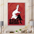 thumbnail image 2 of Stay Weird Hand Sign 16 in x 32 in Framed Painting Canvas Art Print, by Designart, 2 of 5