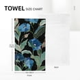 thumbnail image 4 of Nawy Blue Flowers Towel Set of 2 for Kitchen, Bathroom, Spa - Ultrafine Fibers 27.5 x 16 inch 27.5*16in, 4 of 6