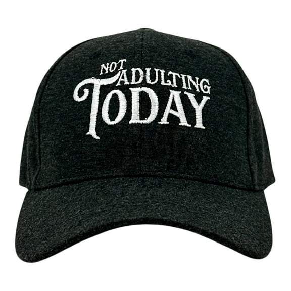 Not Adulting Today Hat Funny Sarcastic Graphic Novelty Cap
