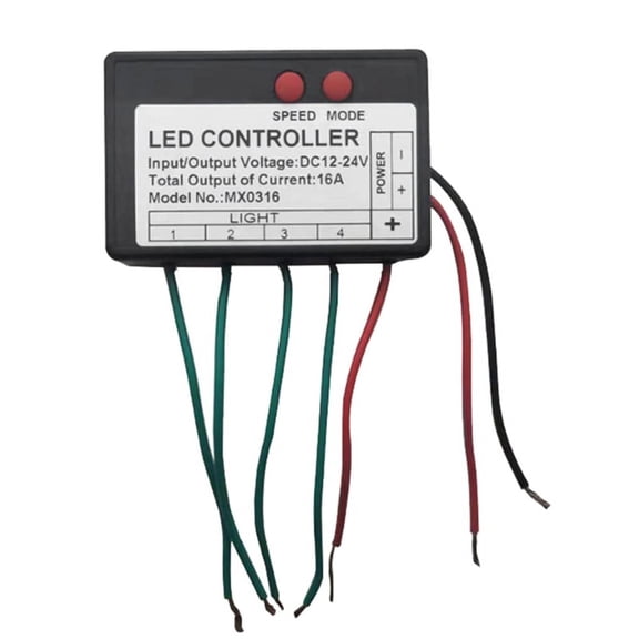 DC12V-24V Led Strip Light Controller Jump Water Burst Flash Horse Sign Luminous Word Exposed Light Box RGB Controler 4CH