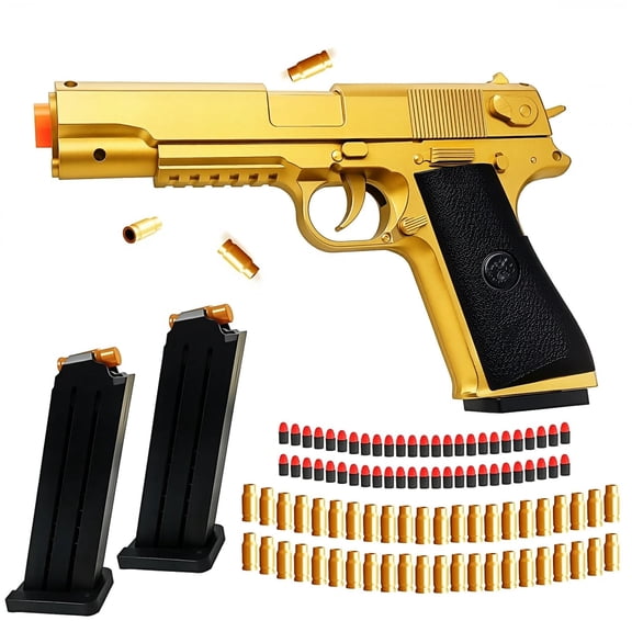 Pistola de Juguete NOVOCA con Balas de Espuma y Cargadores Expulsables - Alcance 9,5 m