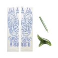 thumbnail image 2 of Dujiujun 1 Set Massage Mid-calf Socks with Massage Stick Serenity Steps Legible Foot Acupuncture Point Printed Elastic Massage to Promote Circulation Beginner Health Care Reflexology Socks, 2 of 8