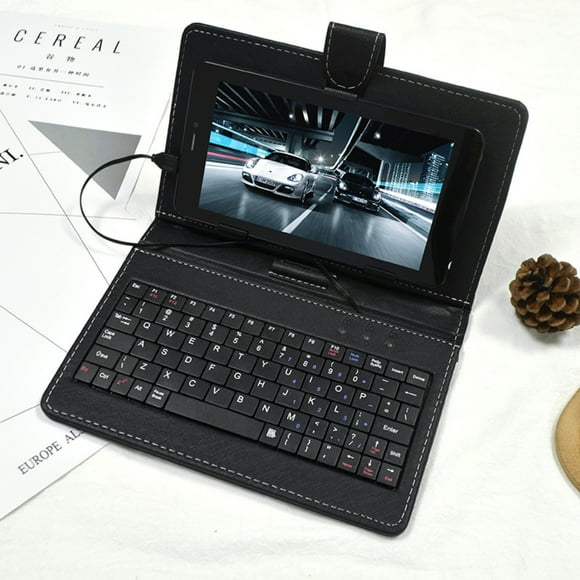 Mini portable wireless Bluetooth keyboard magnetic leather case with built-in stand suitable for iPhone, Android and smartphones