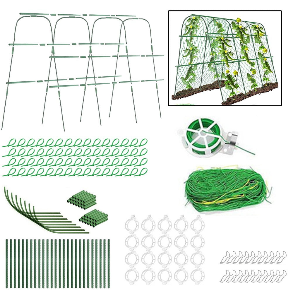RichLink U-Shaped Cucumber Trellis Garden for Climbing Plants - Complete Support Kit