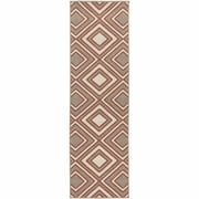Art of Knot Coronado Machine Made Medallion Scroll Indoor/Outdoor Runner, Cherry