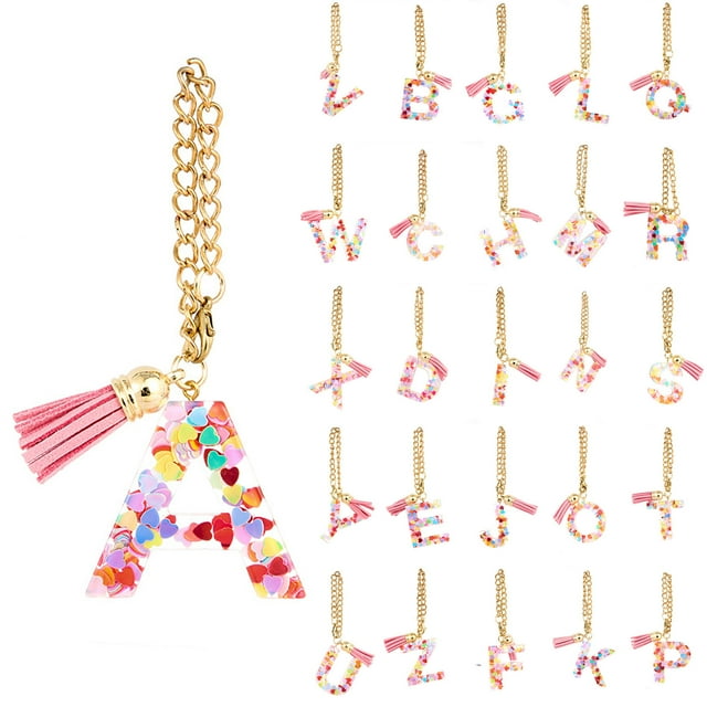 Letter Charm Accessories for 1 PCS Cute Keychain Initial Handle Charm for Tumbler for Women Girls