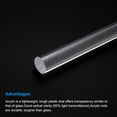 thumbnail image 4 of Uxcell Acrylic Round Rod,13mm Diameter 12inch Length,Clear,Solid Plastic PMMA Bar Stick  for DIY Crafts 12pcs, 4 of 5