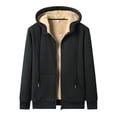 thumbnail image 3 of SGMVNU Men's Tracksuits Male Casual Warm Solid Two Piece Suit Zipper Pocket Hoodies Coat Drawstring Pants Set Casual Outfits for Men(Black, S), 3 of 8