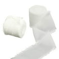 thumbnail image 2 of Fringe Chiffon Silk-Like Ribbons for Gift Wrapping Ribbon 3 Wedding Bouquets Decor Black+Grey, 2 of 9
