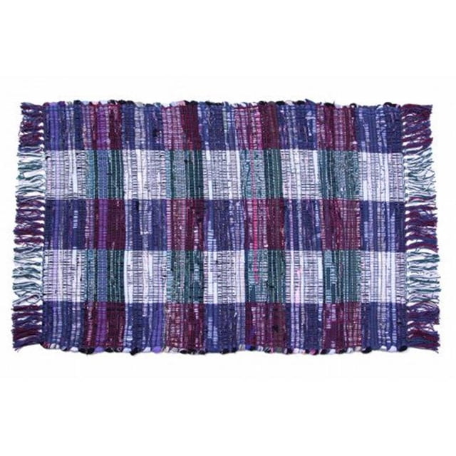 Mr. MJs Trading AG-66507-22x34 22 x 34 in. Chindi Rug, Multi Check