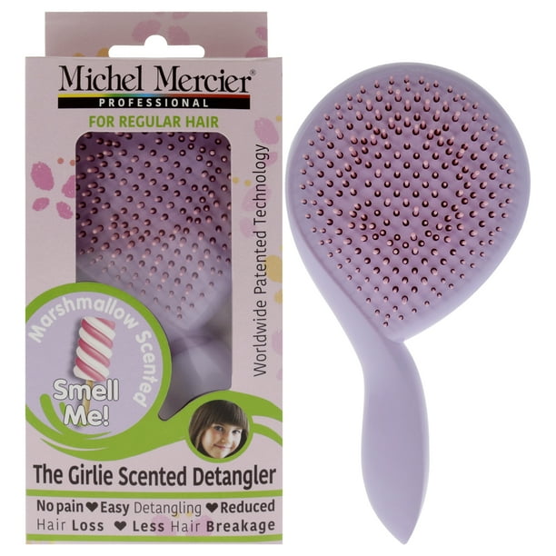 Cepillo desenredante perfumado Michel Mercier Girlie Marshmallow para cabello normal - Púrpura - 1 pieza