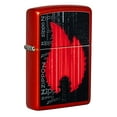 thumbnail image 2 of Zippo Flame Design Metallic Red Pocket Lighter, 2 of 10