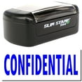 thumbnail image 1 of Slim Pre-Inked Confidential Stamp, Slim 1444, Ultra Slim Design, Impression Size 1/2" by 1-3/4", Up to 25,000 Impressions - Blue Ink, 1 of 10