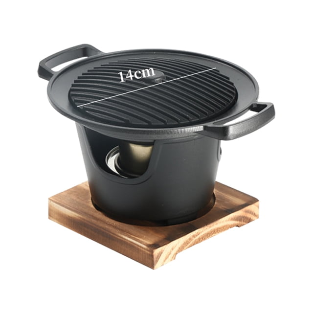 Mini horno de alcohol, placa de barbacoa, herramienta de cocina individual desmontable para Camping, Picnic