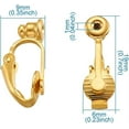 thumbnail image 5 of 20pcs Silver Gold Clip-on Earring Converters Non-Pierced Earring Clip Backs with Post for Turn Any Studs into Clip on Earring Jewelry Making, 5 of 5