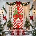 thumbnail image 4 of Christmas Door Cover Curtain Decoration For Festive Home Decor Front Doors And Walls With Easy Rope Hanging And Durable Polyester Fabric Bow Pattern To Create Festive Atmosphere, 4 of 7