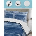 thumbnail image 4 of Quilts Full Size Bedding Set, Blue Coastal Lightweight Quilted Comforter, Summer Ocean Sea Waves Starfish Corals Soft Reversible Bedspread Coverlet with Pillow Covers for All Season, 78" x 90", 4 of 7