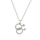 thumbnail image 5 of Cadena de material acero inoxidable con colgante , símbolo de giratorio de cristal Hugo collar de símbolo masculino, 5 of 10