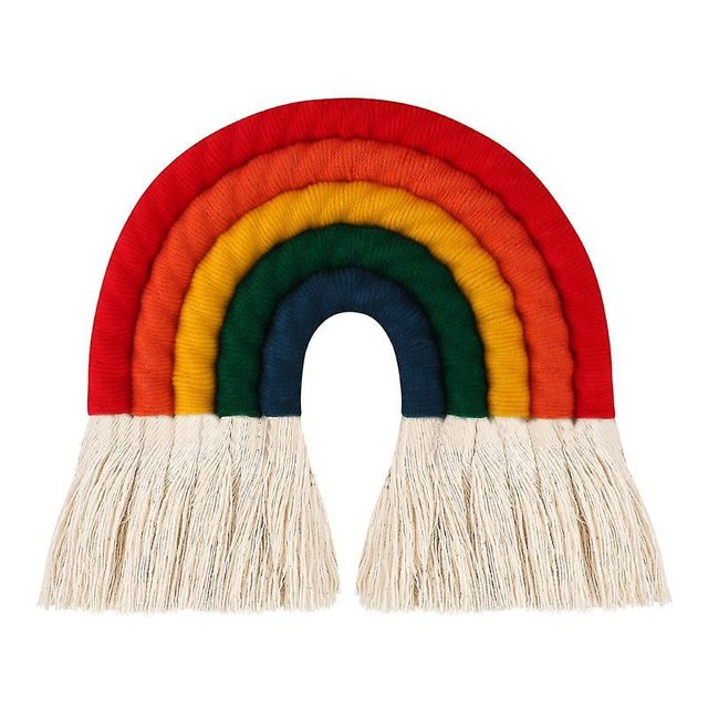 Green Adornos colgantes de la escultura del arco iris del punto de la borla del arte de la pared para la oficina decorativa