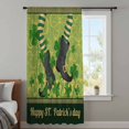 thumbnail image 3 of Happy St. Patrick's Sheer Curtains 84 Inches Long, Green Shamrock Shoots Coin Vintage Country Light Filering Curtains, Breathable Simi Curtain Privacy Drapes for Living Room Bedroom Window Treatment, 3 of 9