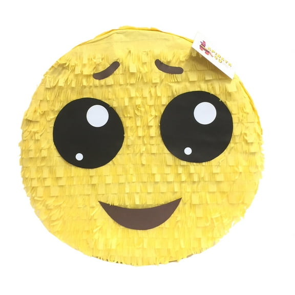 Emoticon Pinata 16" Large Black Eyes