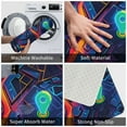 thumbnail image 3 of Yiaed Neon City Map Print Flannel Doormat Mat Outdoor Indoor Door Mats,Welcome Matt Outdoor Front Door Mat Doormat Outdoor Mat Outdoor Mat,16"x24", 3 of 7